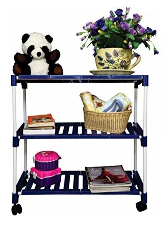 BRANCO 3 Tier Multipurpose Rack - 40 x 15 x 15 Cm, White Blue (Made in India) - GEC-508 MR(L3) - Image 2